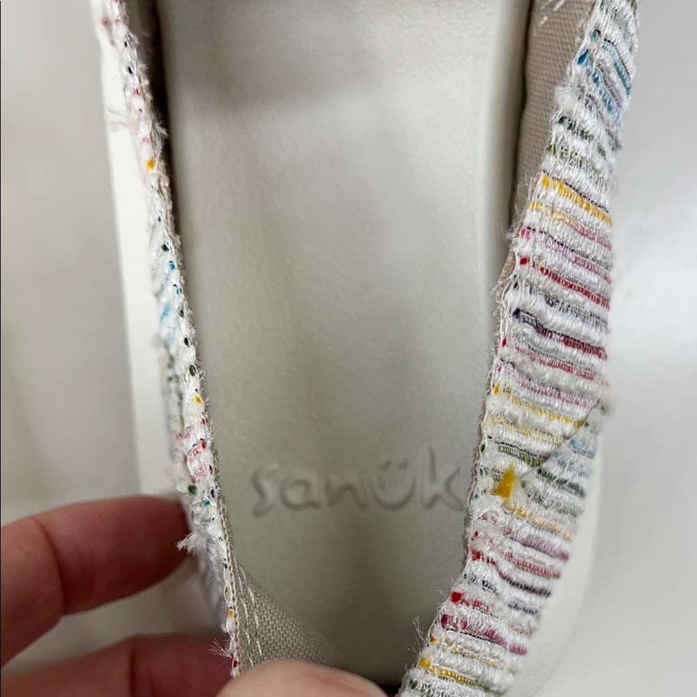 NWT SANUK WOMEN'S DONNA ST SUMMER CORD RAINBOW Size 6 - Picture 6 of 7